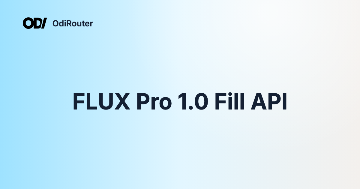 FLUX Pro 1.0 Fill API