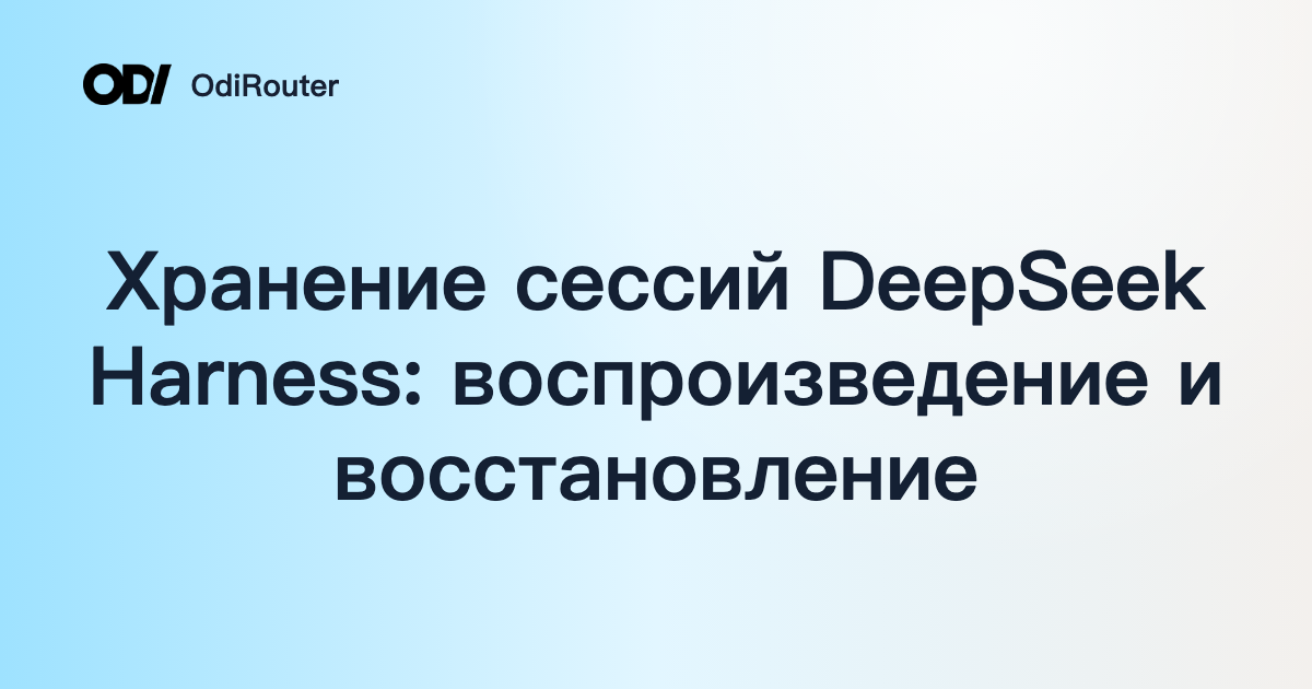 Хранение сессий DeepSeek Harness: воспроизведение и восстановление