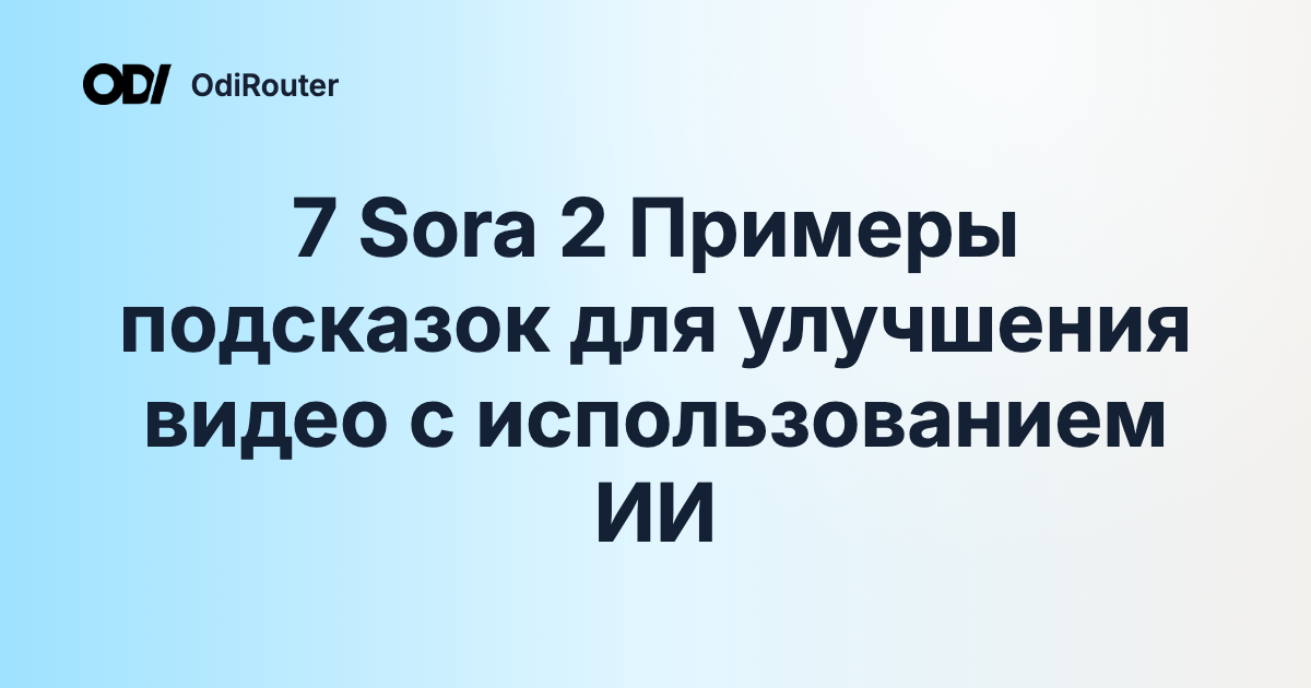 7 Sora 2 Примеры подсказок для улучшения видео с использованием ИИ