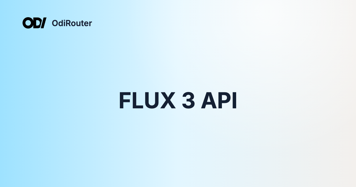 FLUX 3 API