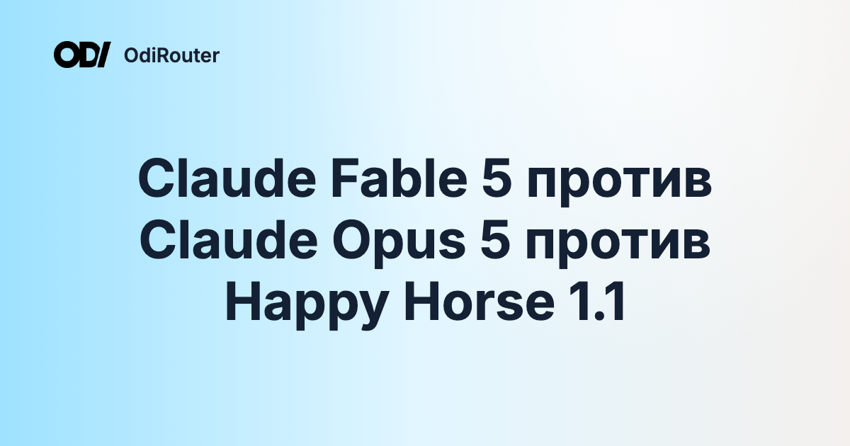 Claude Fable 5 против Claude Opus 5 против Happy Horse 1.1